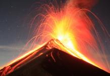 Fuego volcano eruption